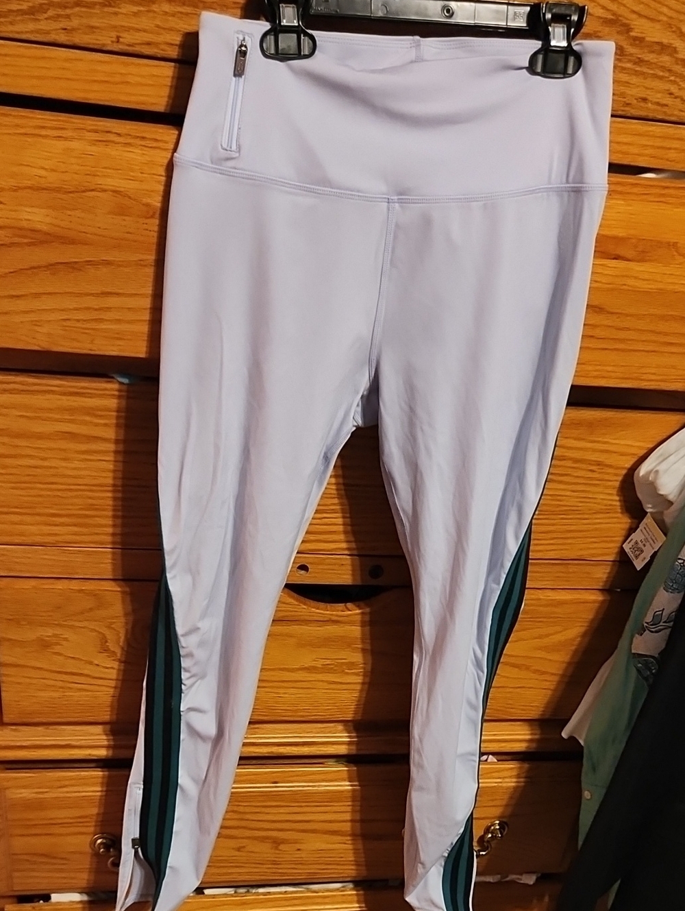 Womens Free People Movement Lavender Active Leggings with Side Stripes